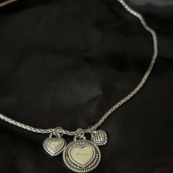 Beautiful Silver 3 Heart Necklace - Natalie
