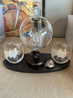 Whiskey; Tequila, Liquor Display Globe