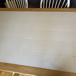 Tiled Dining Table With 4 Chairs 