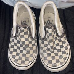 Toddler Size 7 Checkered Vans