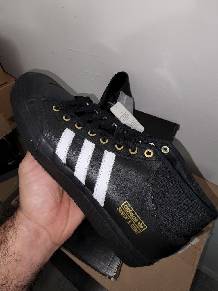 adidas Matchcourt Mid x Snoop x Gonz Black Size 9 Leather Mens Amazon.com | adidas Matchcourt Mid X Snoop X Gonz Collab  main image 4