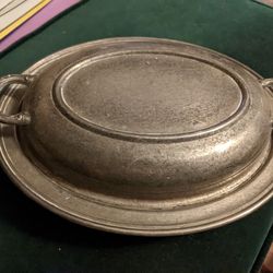 Decorative Silver Serving Bowl