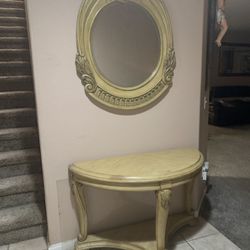 Mesa De Entrada Con Espejo table and mirror