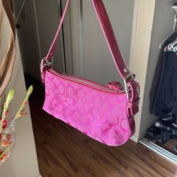 Hot Pink Coach Mini Bag