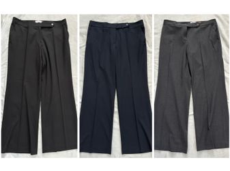 lot of 3 Calvin Klein women’s black navy gray dress pants - size 14P