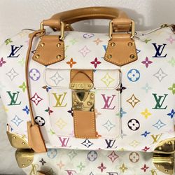 Louis Vuitton Murakami White Multicolor Speedy 30