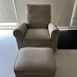 Swivel Glide Chair with Ottoman