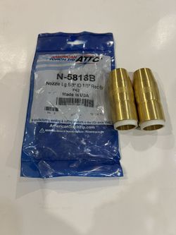 (Pack of 2) American Torch Tip Nozzle Large 5/8" Bore  1/8" Recess Copper, Model: N-5818B 