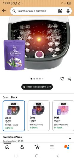 Foot Spa Bath Massager with Heat Bubbles and Vibration Massage and Jets, 16 OZ Calming Lavender Foot Soak Epsom Salt, MoodRelish Foot Soaker with Red 