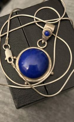 925 Silver Lápiz Lazuli Necklace 