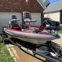 1996 Stratos Bass Boat But 2003 Yamaha 90 Hp Running Great 