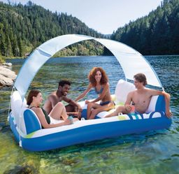 New 4 Person Intex Floating Island with Canopy