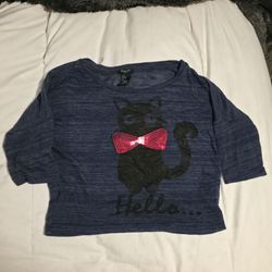 Forever 21 Girls Cat Top Size: L