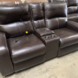 Power Loveseat With Recliner: $180