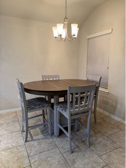 Asian Hardwood Dining Table Set