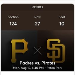 Padres Vs  Pirates  8/12