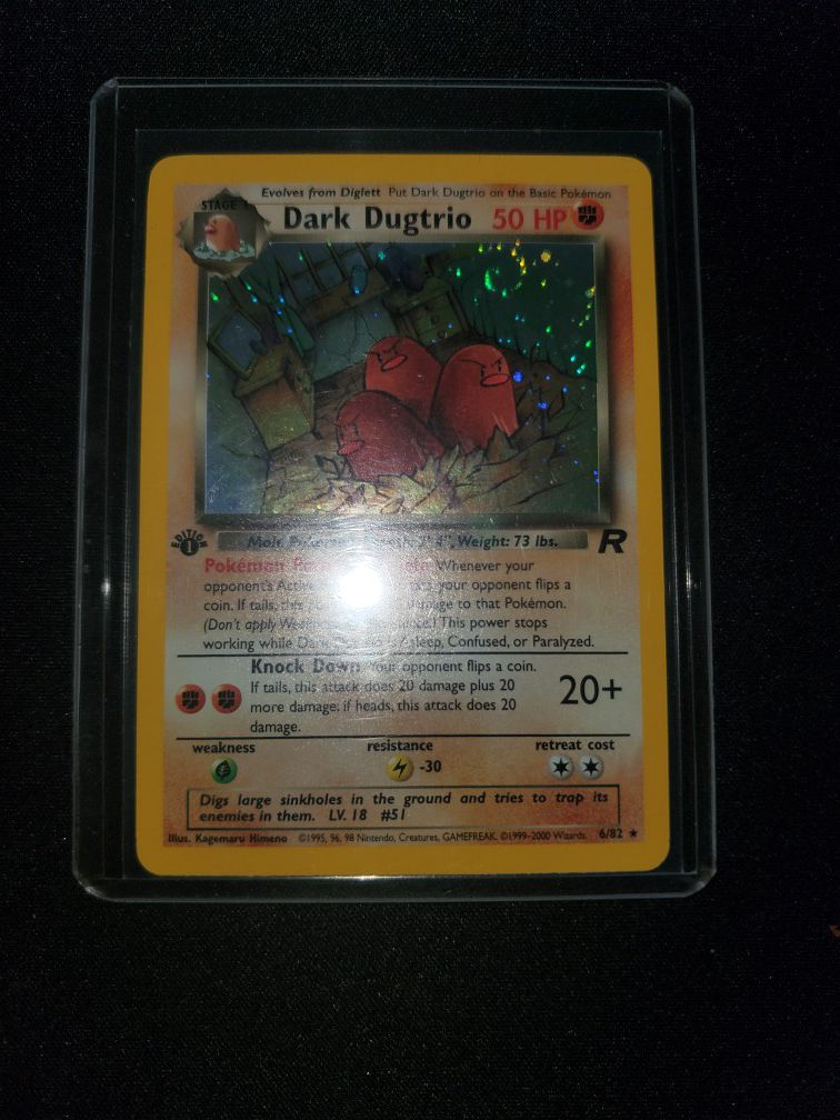 Dark Dugtrio 1st edition Team Rocket (SWIRL)