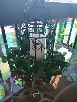 Vintage Cast Iron Bird Cage