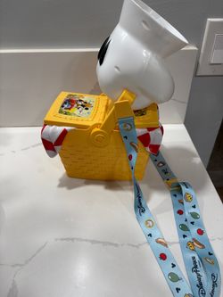 Disney Parks Mickey Minnie Picnic Basket Popcorn Bucket