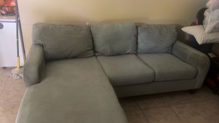 Cindy Crawford Home microfiber left-arm chaise sectional