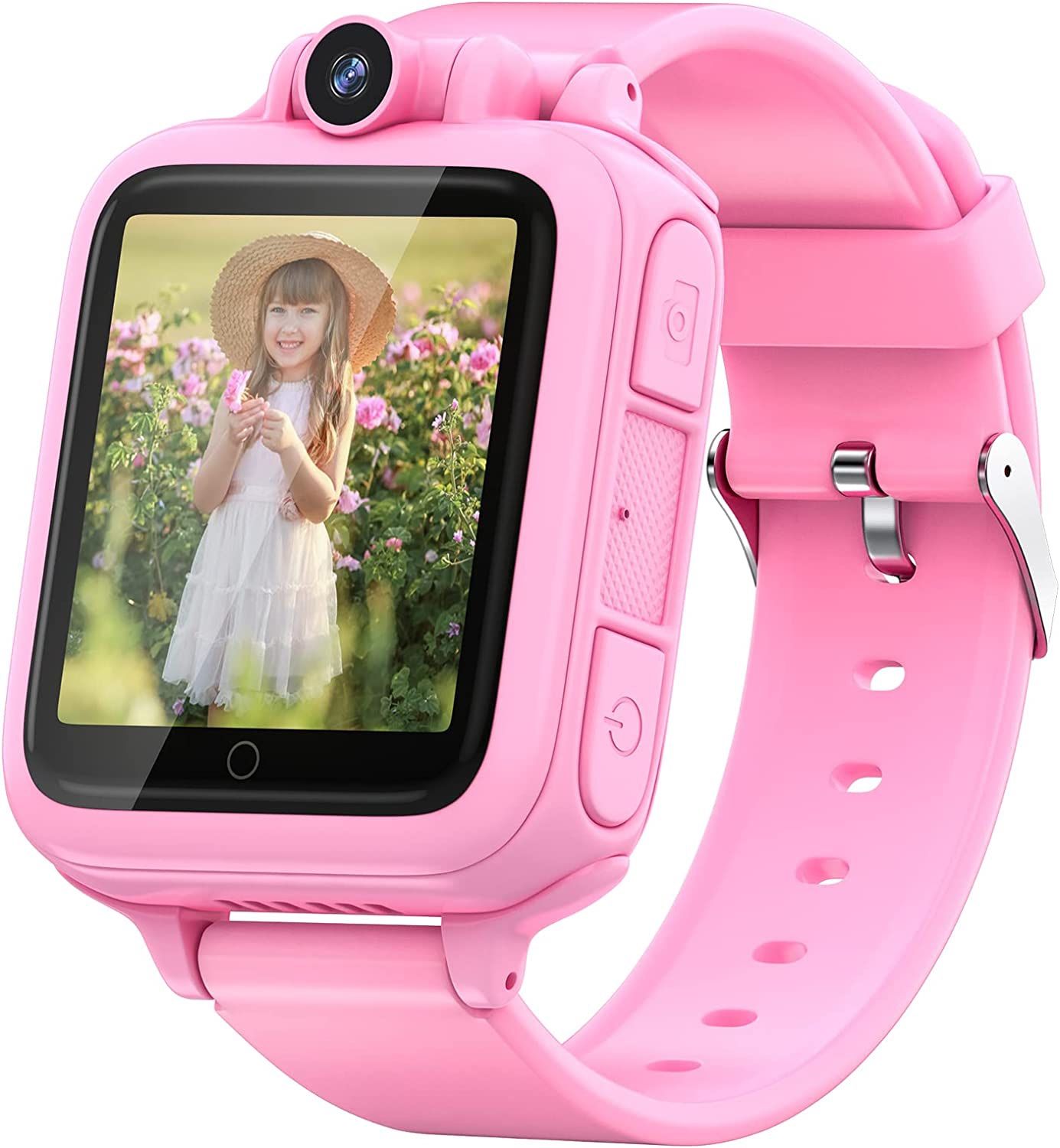 Kids Game Smart Watch Gift for Girls Toys for 4 5 6 7 8 9 10 11 12 Year Old Girls Birthday Gift, 14 Puzzle Games HD Touch Screen Kids Watch with Music