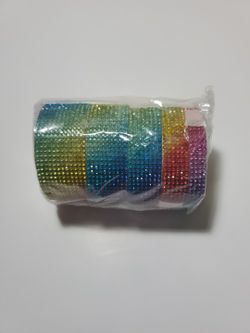 Self-Adhesive Rainbow Rhinestone Tape