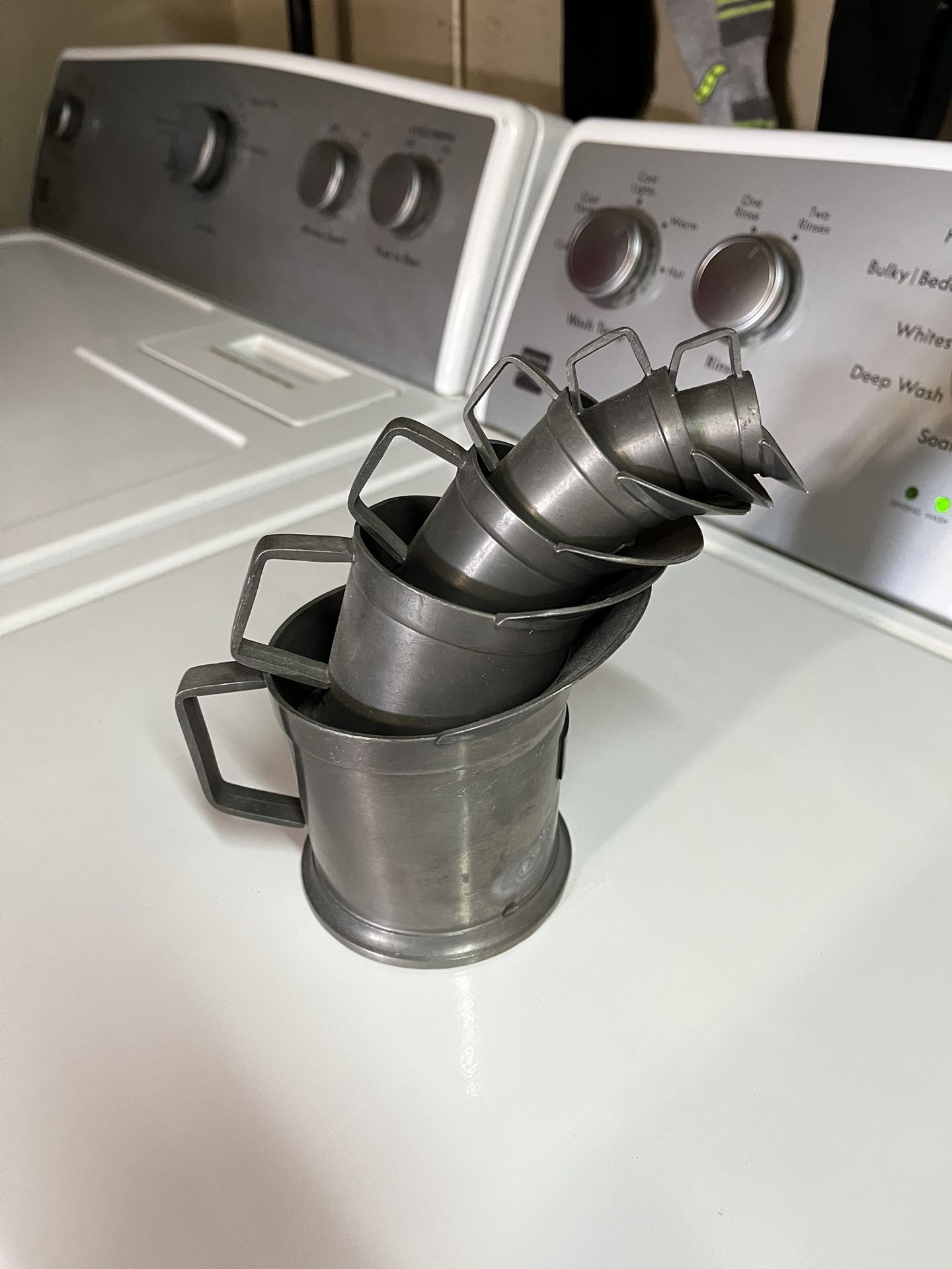 Pewter Antique Euro Measuring Cups