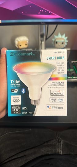 120-Watt Equivalent Smart PAR38 Color Changing CEC LED Spot Light Bulb with Voice Control Powered by