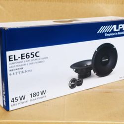 Alpine EL Series Car Speakers 1-Set 6.5" 2-Way Component Speaker System 180 Watts EL-E65C 🚨 Payment Options Available 🚨 No Credit Needed 🚨 
