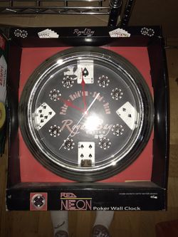 Red Neon Poker Clock  NIB