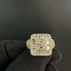10K Yellow Gold 3.50 Ctw MENS Diamond Ring