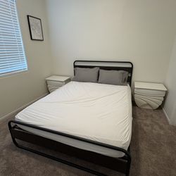 Queen Bed Frame And Mattress AMAZON (NEW)