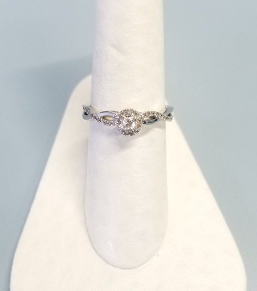 10k .20 Ct Diamond Wedding Engagement Ring Anillo De Diamantes Compromiso 