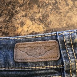 Harley Davidson blue bootcut jeans Size 16 inseam 30'
