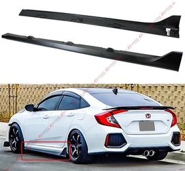 16-21 Honda Civic Side Skirts Extensions TypeR Style