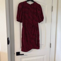Red Animal Print Dress