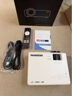 Smart Projector 1080P HD Netflix Built-In 5GHz WiFi Bluetooth Speaker - Brand New