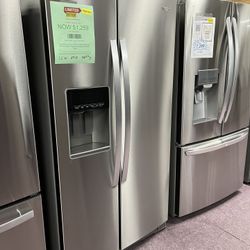 Refrigerator, 36” Wide Side By Side Refrigerator Free Delivery With Warranty