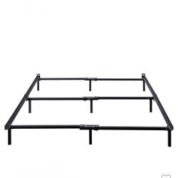 California King 7" Compact Metal Bed Frame Black - Zinus: Durable Steel, 9-Leg Support, Toe-Friendly Design New- Open Box - Unused