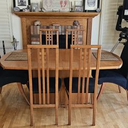 Two Cushioned Dining Room Chairs