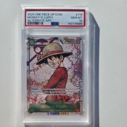 OP13-118 Luffy SEC Alt Art PSA10