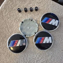 3m BMW Wheel Caps with Matching Tire Valve Covers