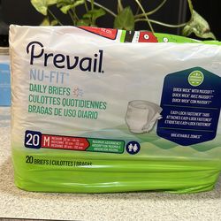 Prevail adult diapers, size medium