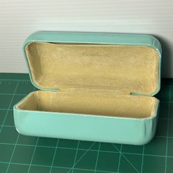 Tiffany & Co. Turquoise Sunglasses/Eyeglasses Case Rectangular Metal 6" X 3" X 2"