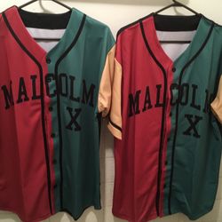 Malcolm X Green Baseball Jersey ( Sold Individually) 