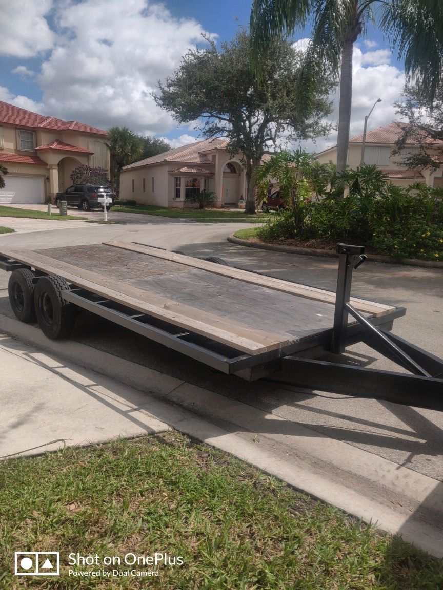 $1250 OBO, 18' Hevy duty flat bed trailer