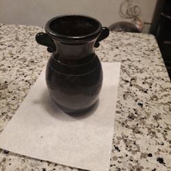  Vintage Amethyst black  glass by LE Smith