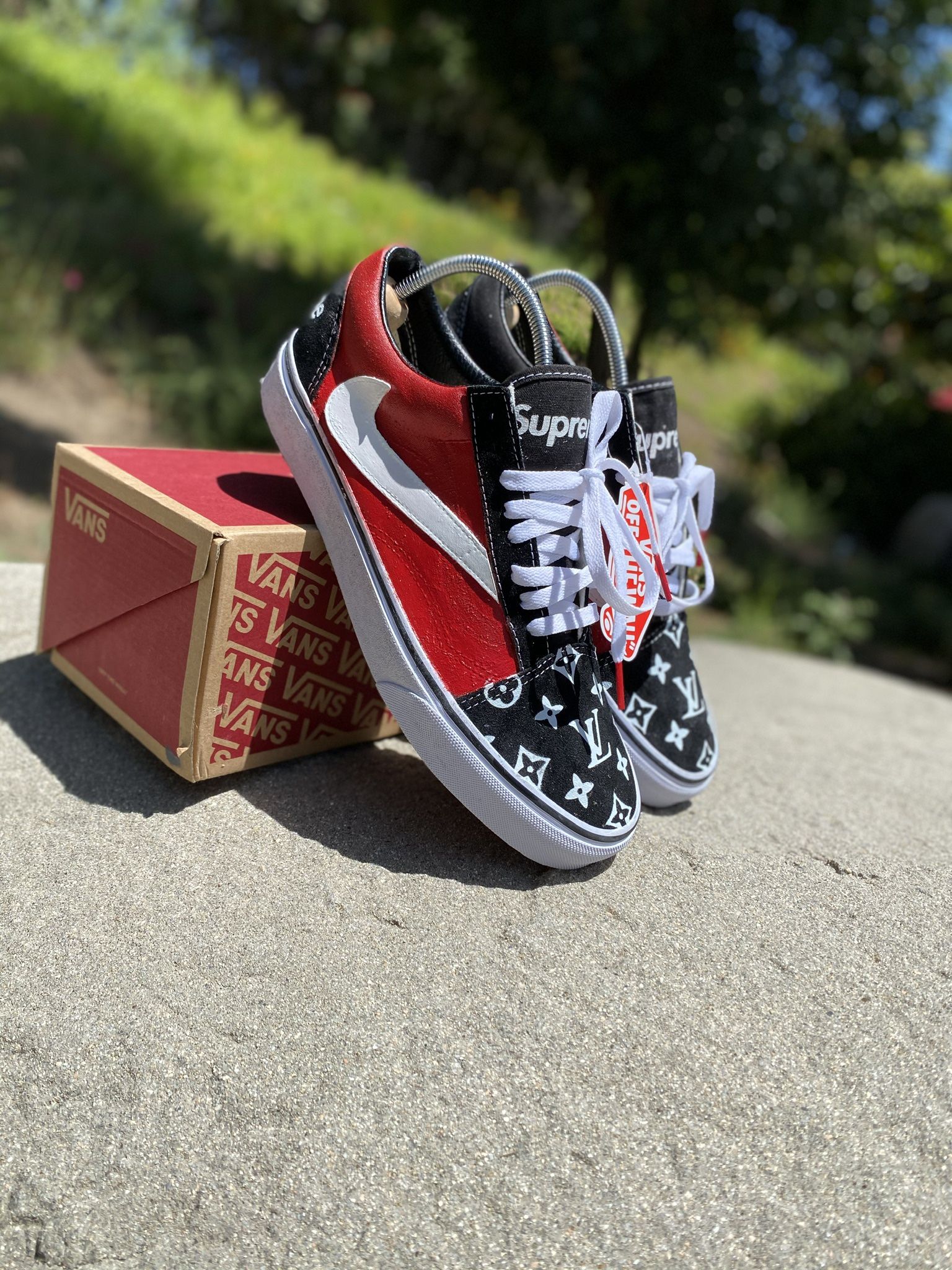 Custom Shoes (LV/Supreme Vans)