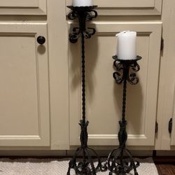 Wroth Iron Candle Holders