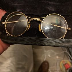 Vintage Style  Bifocal Glasses W/case